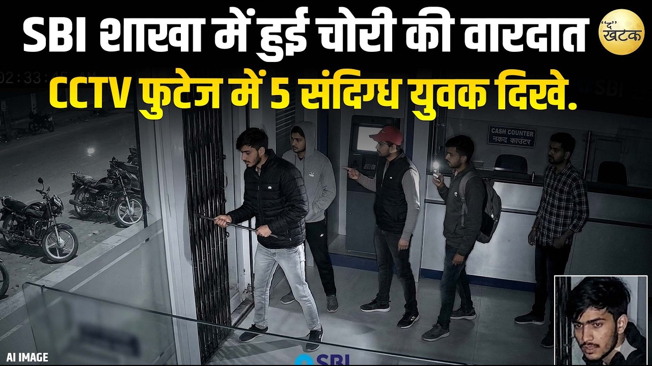 बाड़मेर में SBI शाखा में हुई चोरी की वारदात ; CCTV फुटेज में 5 संदिग्ध युवक दिखे...