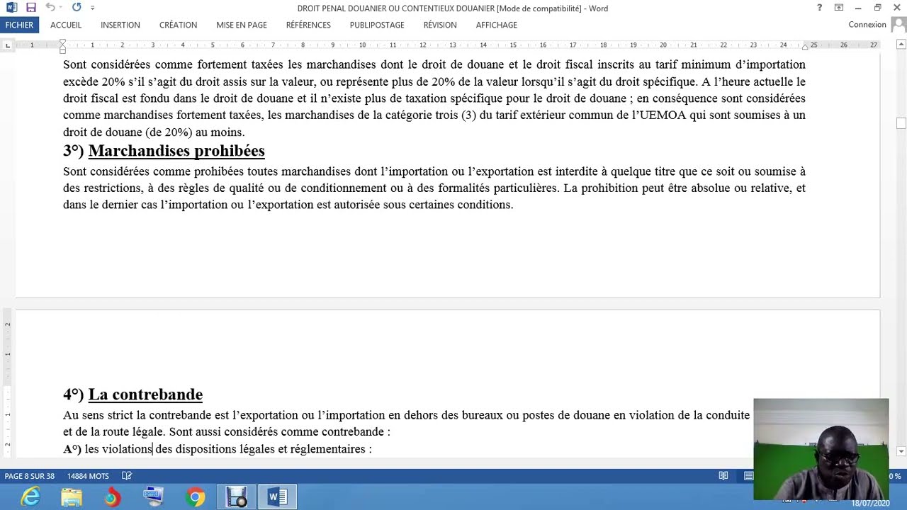 SEANCE 4 CONTENTIEUX DOUANIER M . KONTE