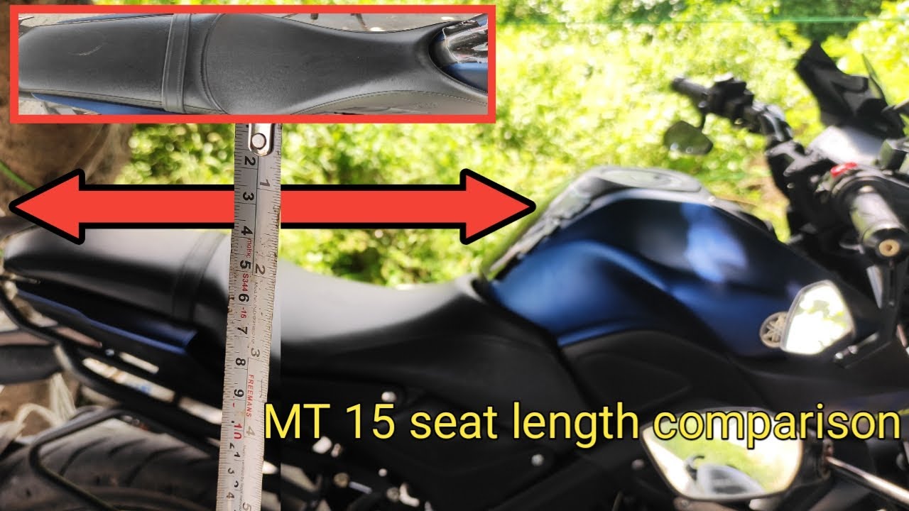 Yamaha MT 15 Seat Length and hight comparison other bike