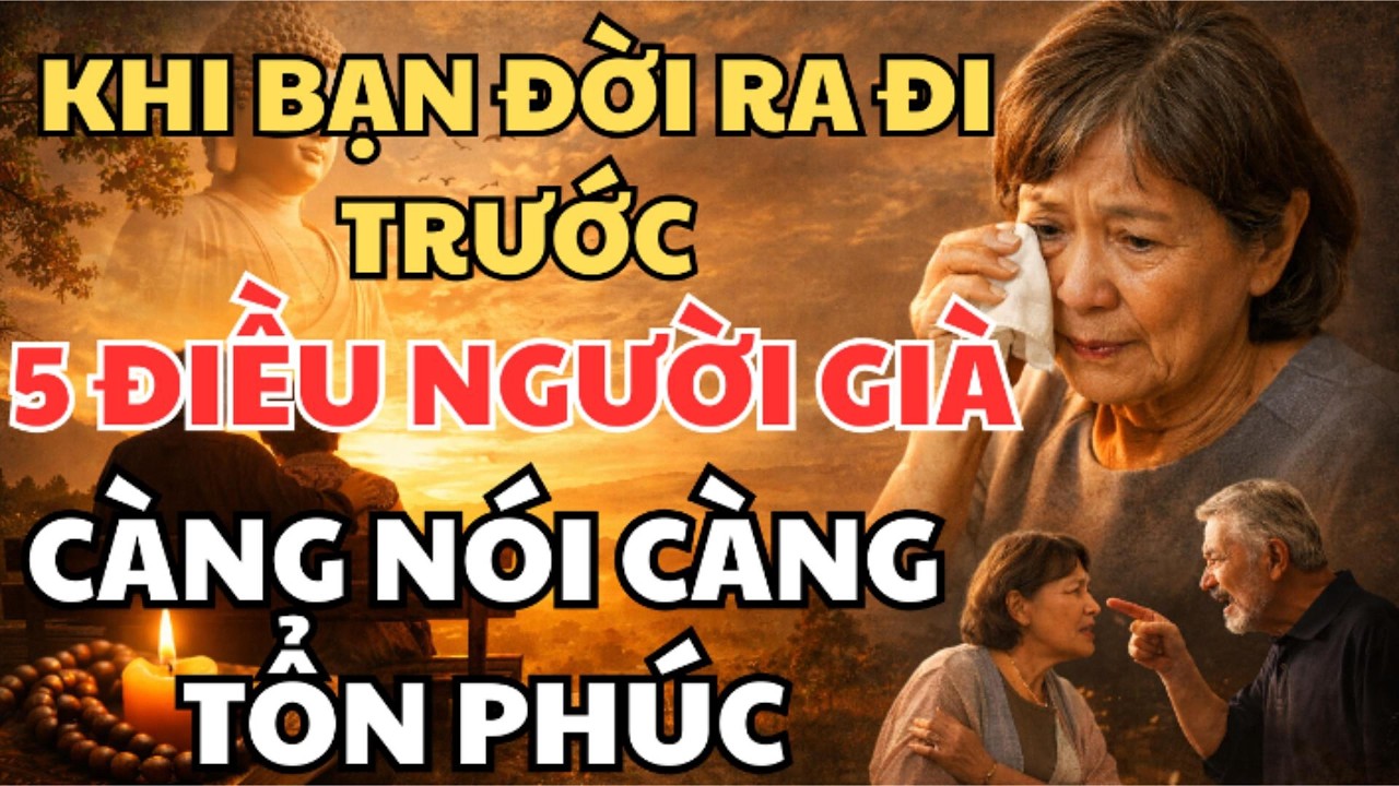 KHI BẠN ĐỜI RA ĐI TRƯỚC – TUỔI GIÀ CÒN MỘT MÌNH, 5 ĐIỀU PHẬT DẠY PHẢI GIỮ KÍN ĐỂ ĐƯỢC AN NHIÊN
