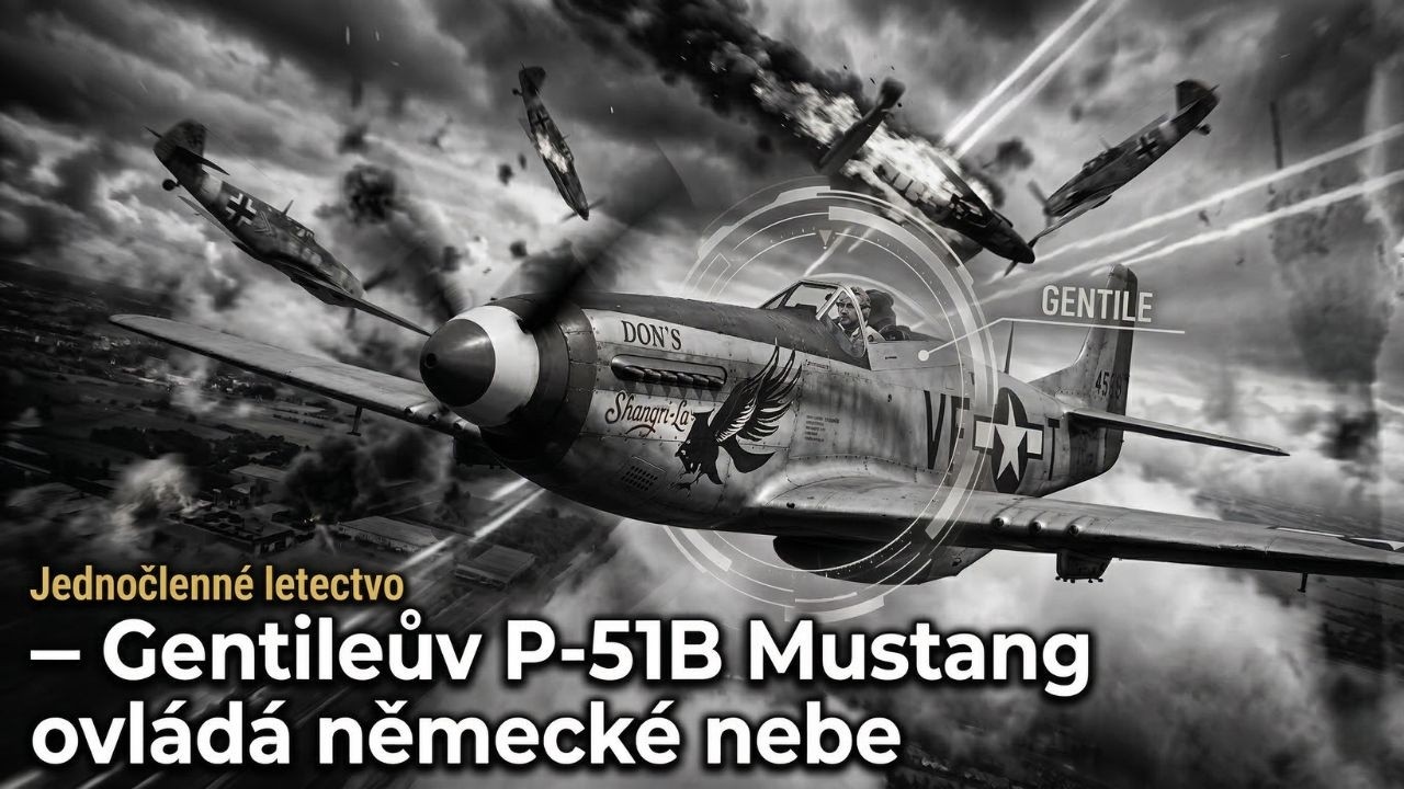 Říkali mu „Jednočlenné letectvo“ — Den, kdy P-51B Mustang Dona Gentila ovládl nebe nad Německem.