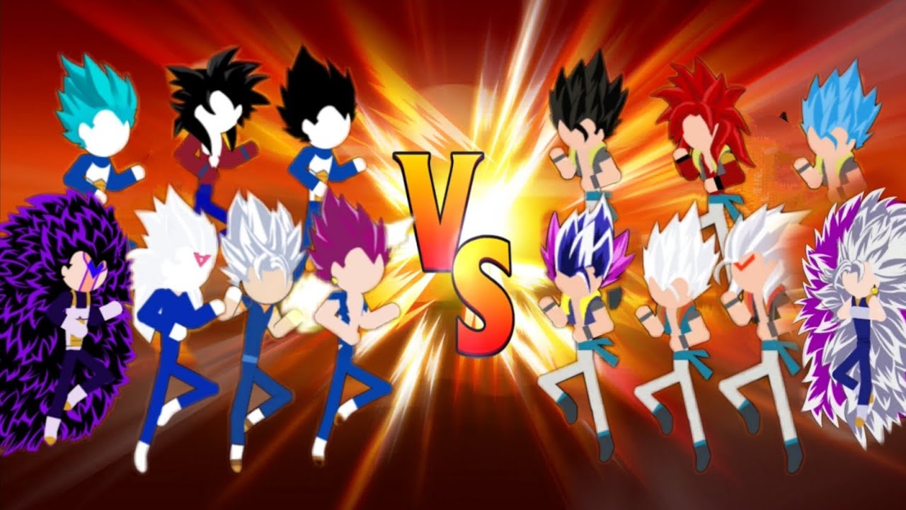 Stickman Battle Fight Vegito All Forms vs Gogeta All Forms