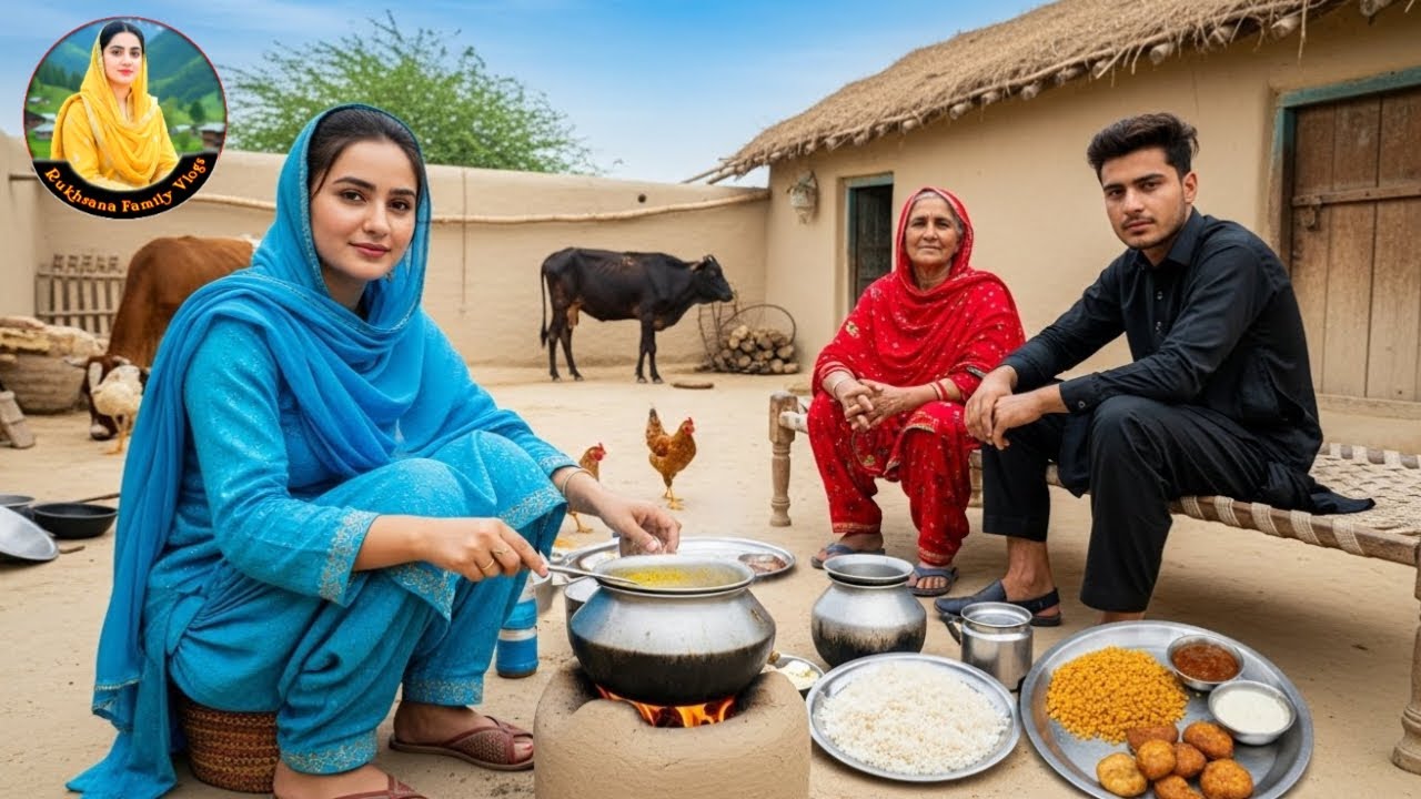 Gaon Ki Bahu Ka Sada Khana | Dal Chawal Aur Sukoon Bhari Zindagi | Rukhsana Family Vlogs