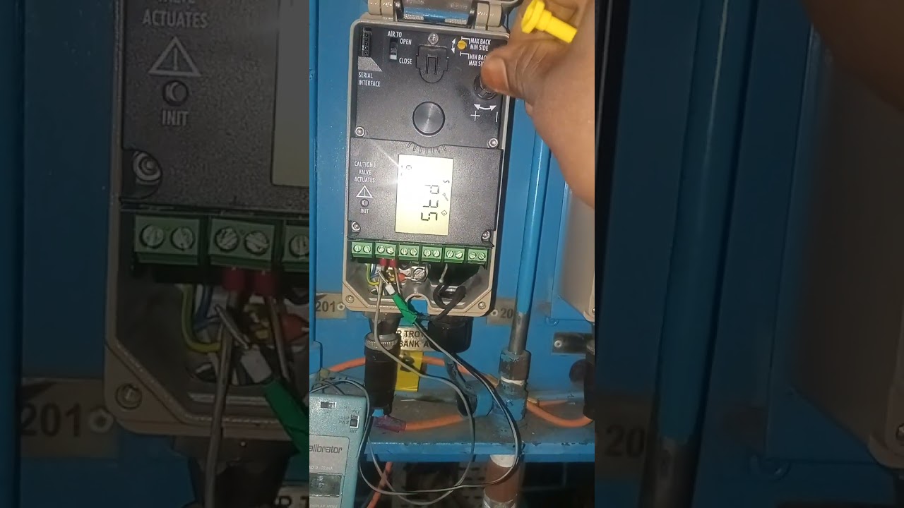 Samson positoner parameters setting,  3.- yes, 4..90', 36..- Std then go to INSt. one time press.