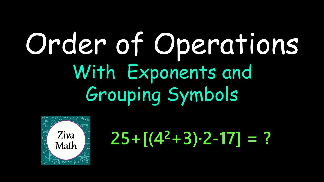 Order of Operations | PEMDAS | Exponents and Parentheses