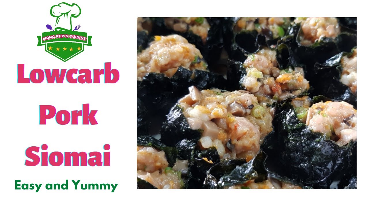 Lowcarb pork siomai with lowcarb dipping sauce