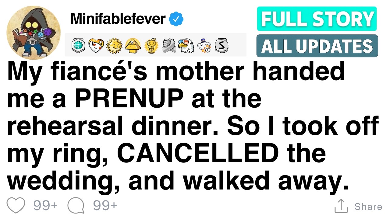 My fiancé's mom handed me a prenup at dinner. I took off my ring and canceled. [FULL STORY]