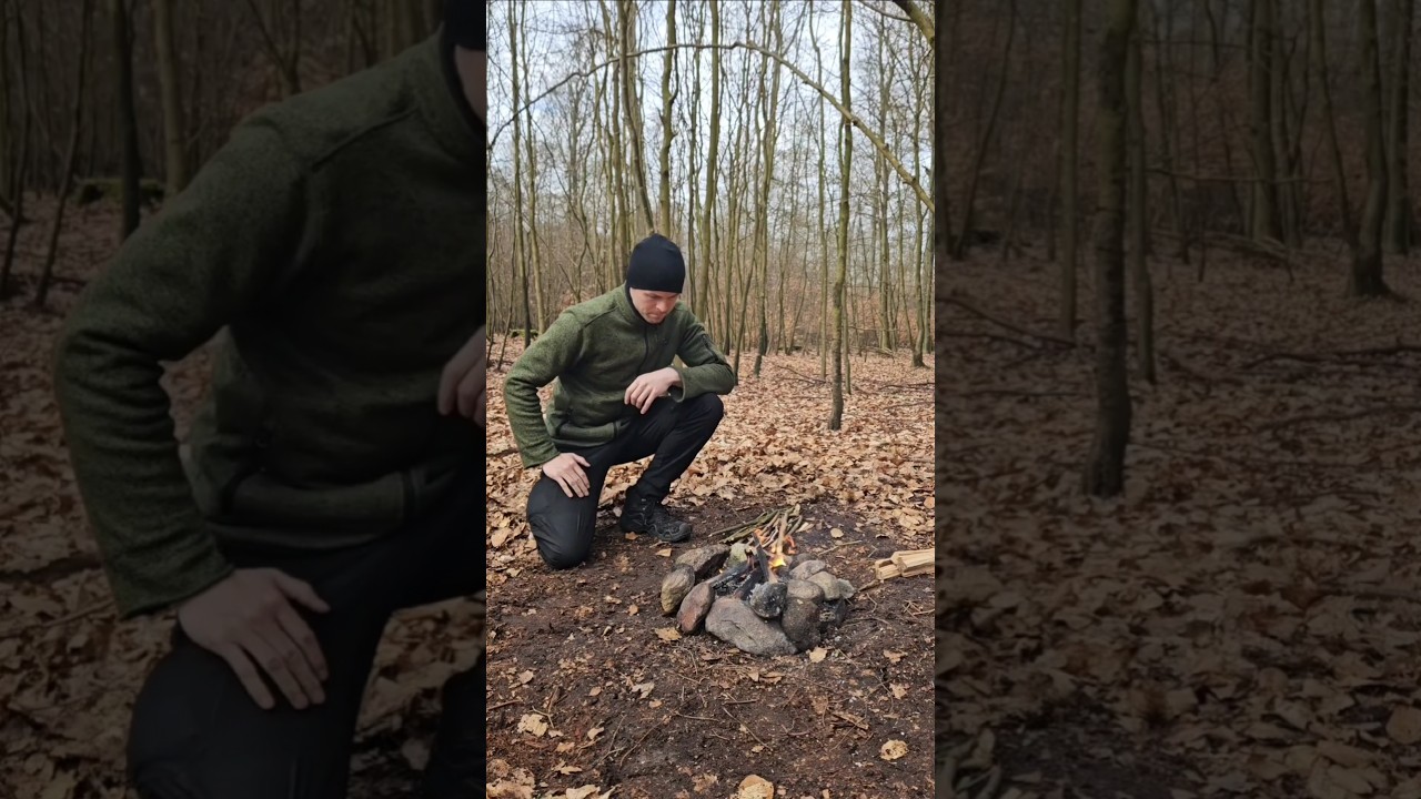 Feuerstelle richtig absichern! #bushcraft #outdoor #camping