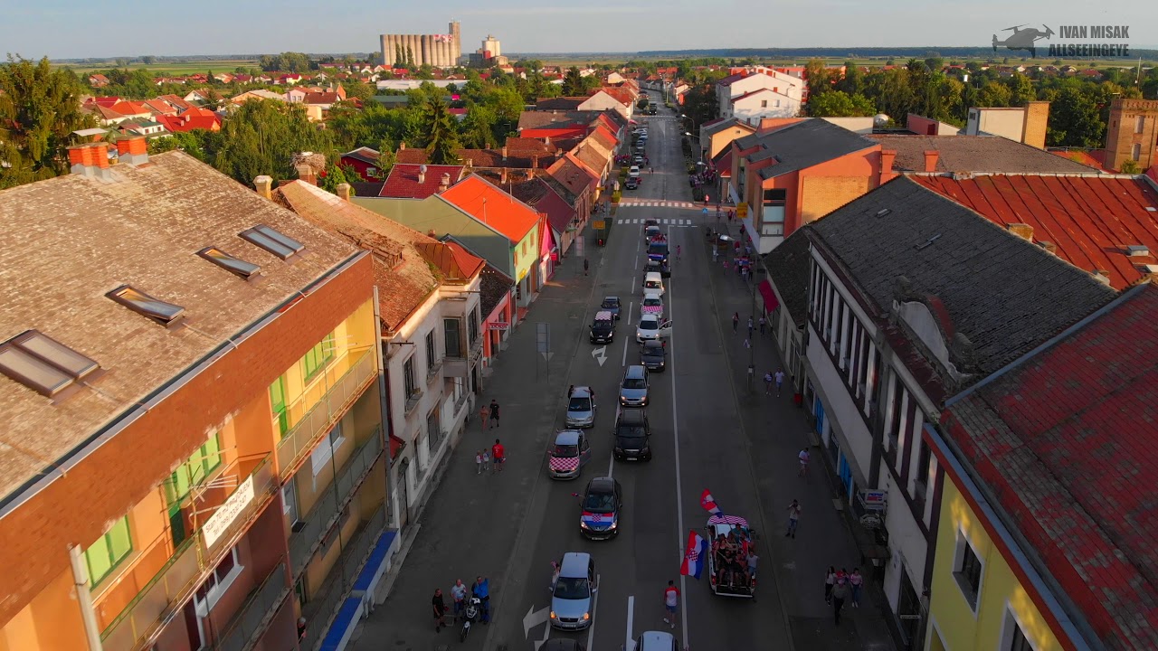 Slavlje nakon finalne utakmice Svjetskog prvenstva 2018, Donji Miholjac