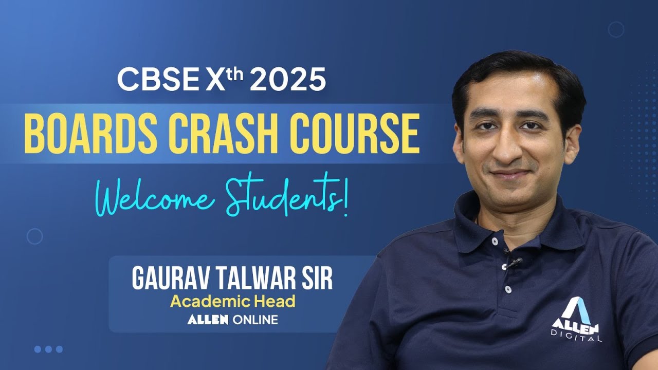Free CBSE Class 10 Board Exams 2025 Crash Course | Live Session with Gaurav Talwar Sir