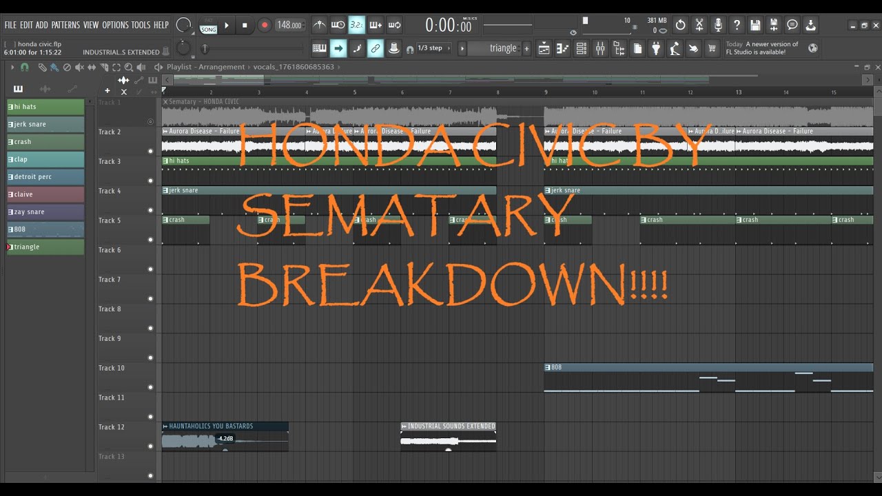 HONDA CIVIC by Sematary instrumental breakdown