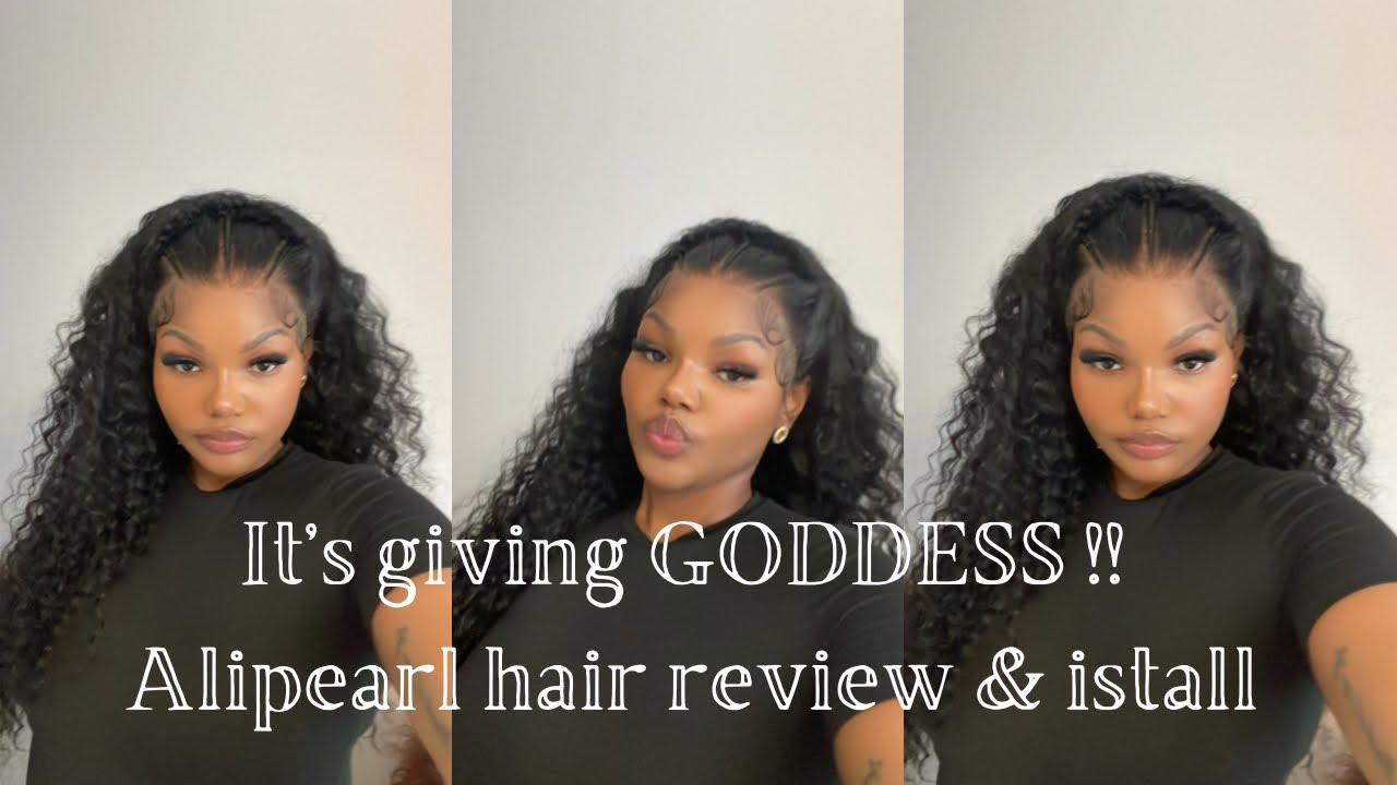 ITS GIVING GODDESS🫅// PERFECT PRE STYLED HALO BRAID 13*6 FRONT WIG // ALIPEARL HAIR REVIEW & INSTALL