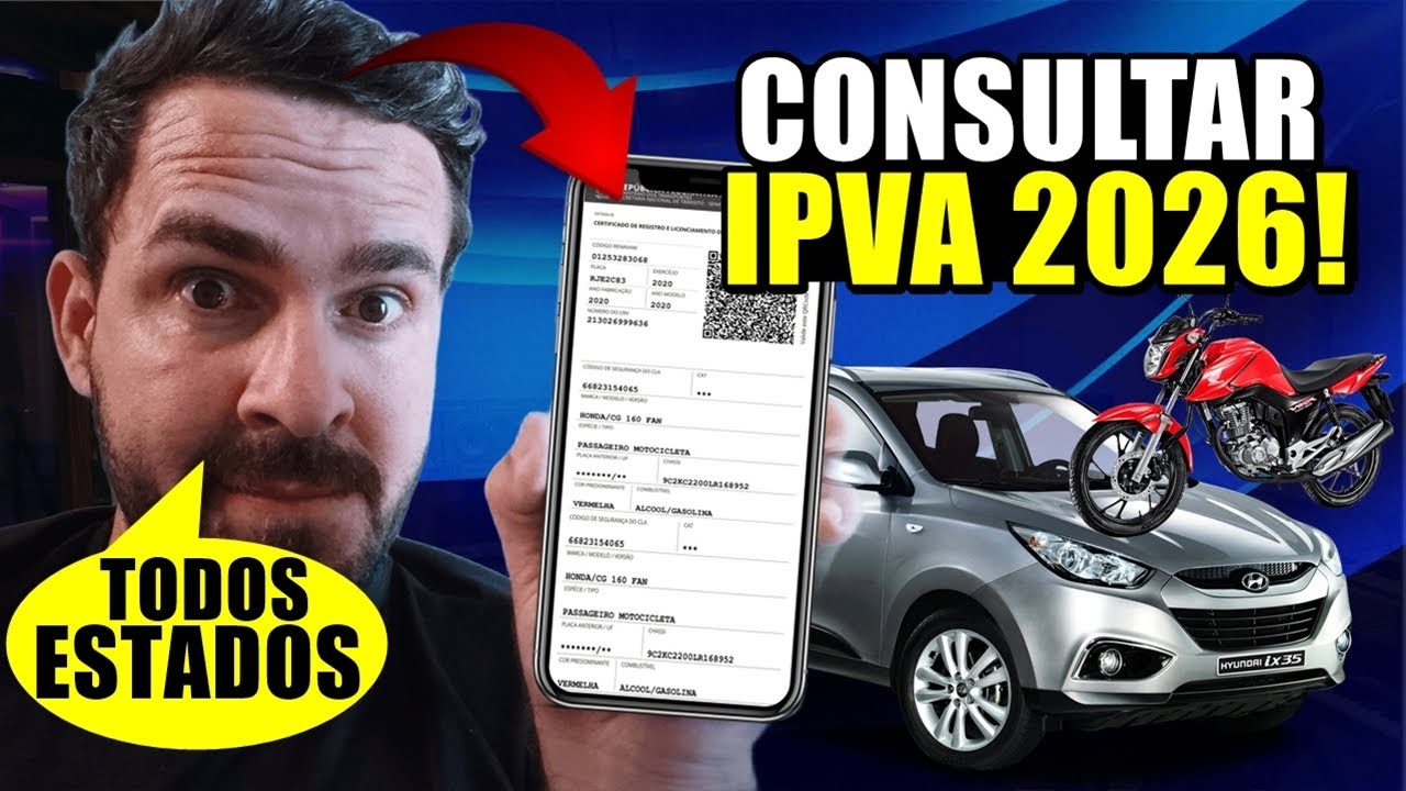 Como CONSULTAR IPVA 2026 VALOR pelo CELULAR? Aprenda PASSO A PASSO!