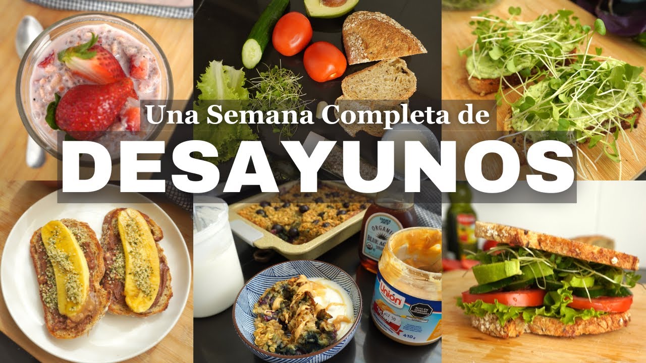Una Semana de Desayunos Saludables (SIN HUEVO❌🥚, PLANT BASED)