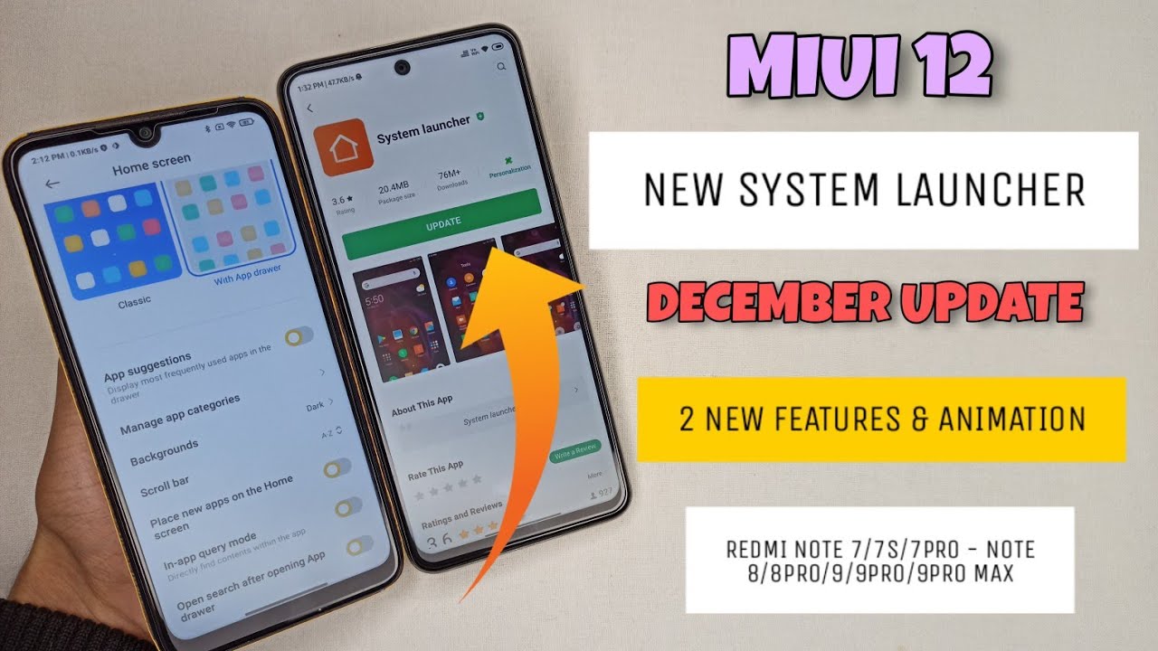 OFFICIAL MIUI 12 System Launcher December Update | New Animation & Features 🔥🔥🔥