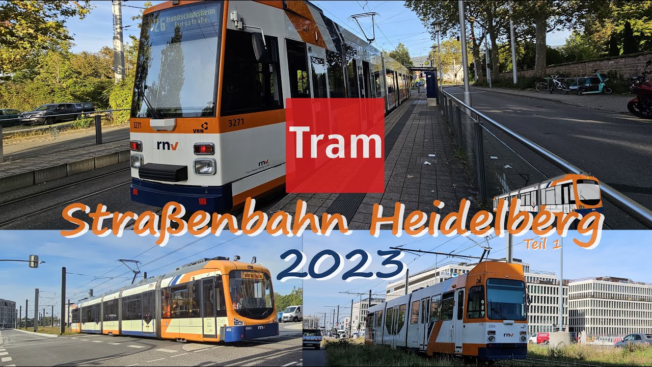 Straßenbahn Heidelberg 2023 | Teil 1 | 4K 60fps (UHD)
