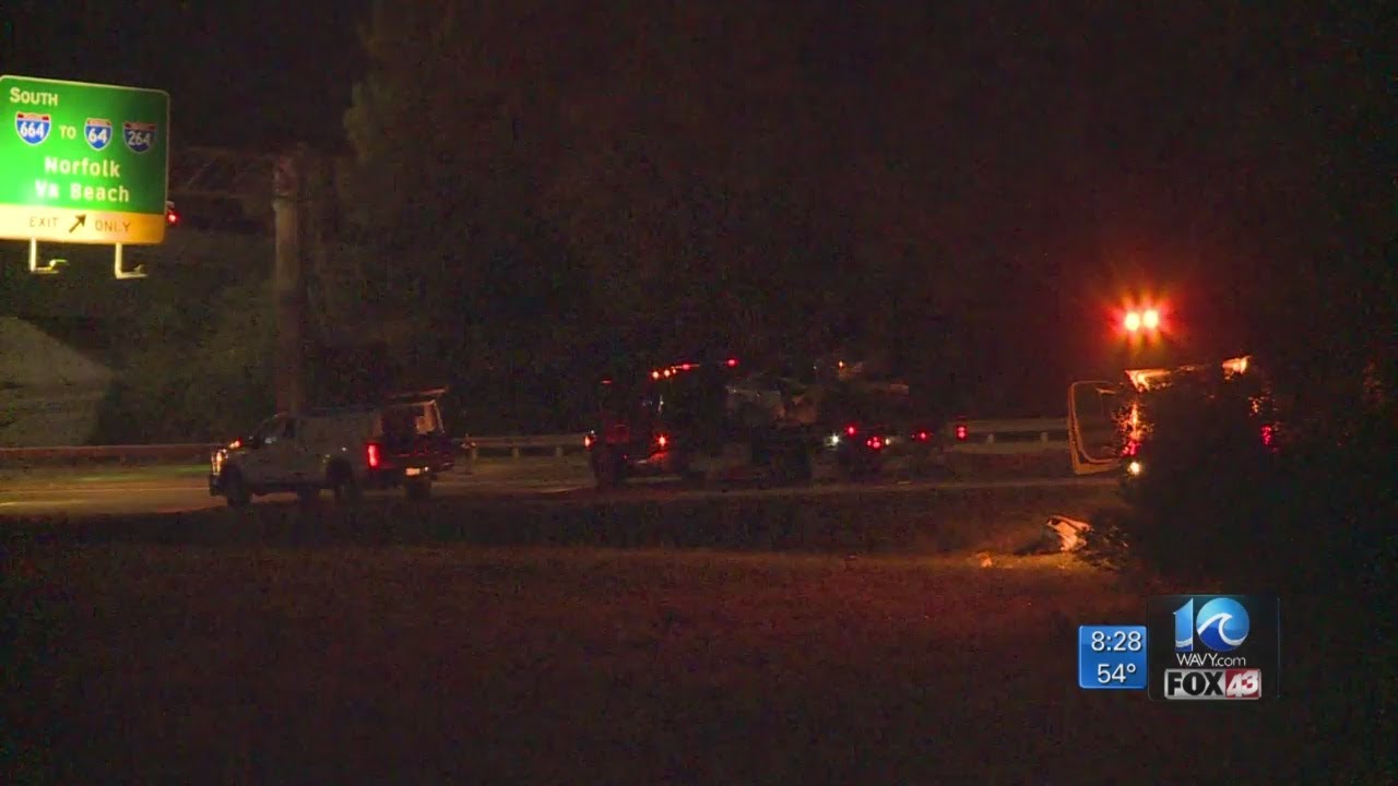 VDOT worker struck, another motorist in critical condition following accident on I-664 in Chesapeake
