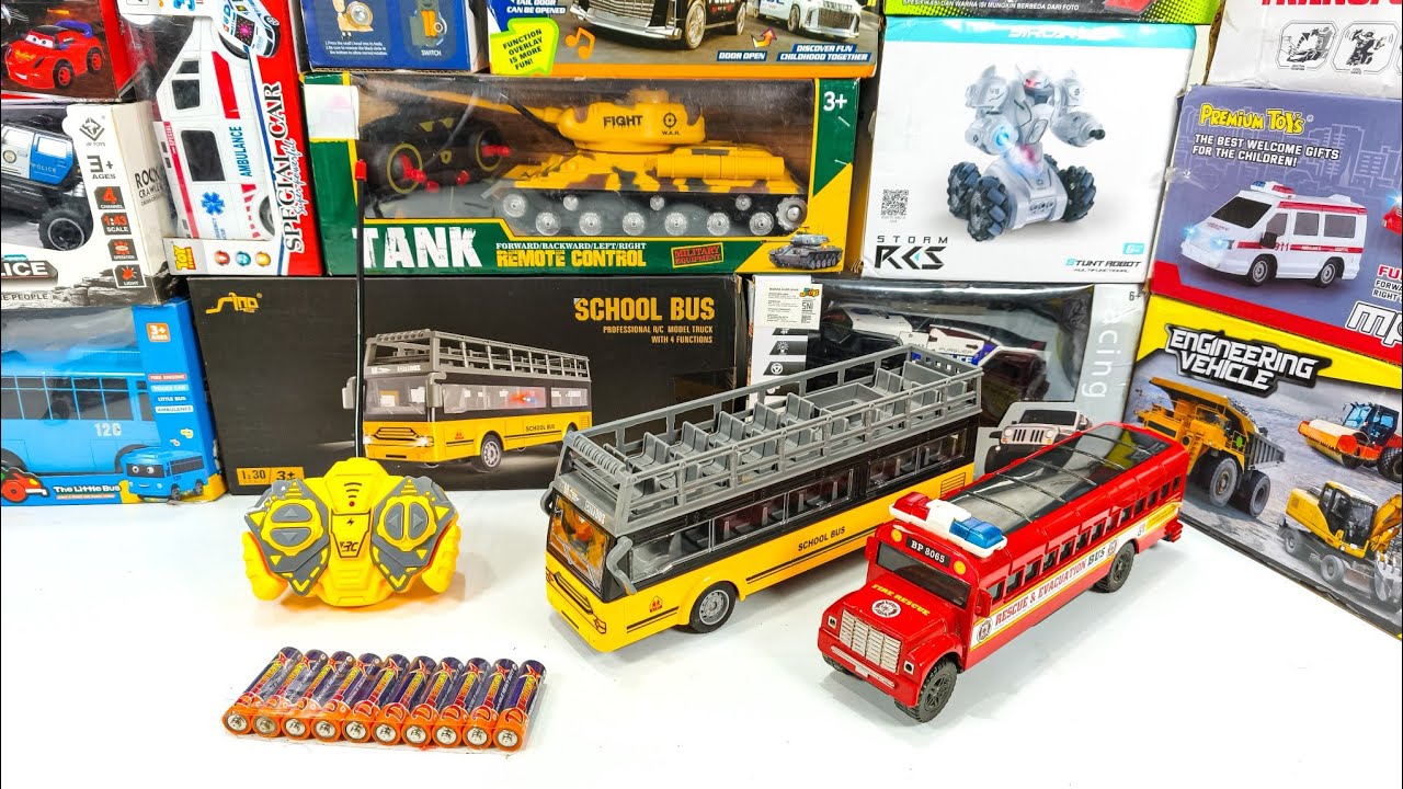 Rc School Bus City, City Bus Fire Rescue, Rc Police Car, Smart Robot
