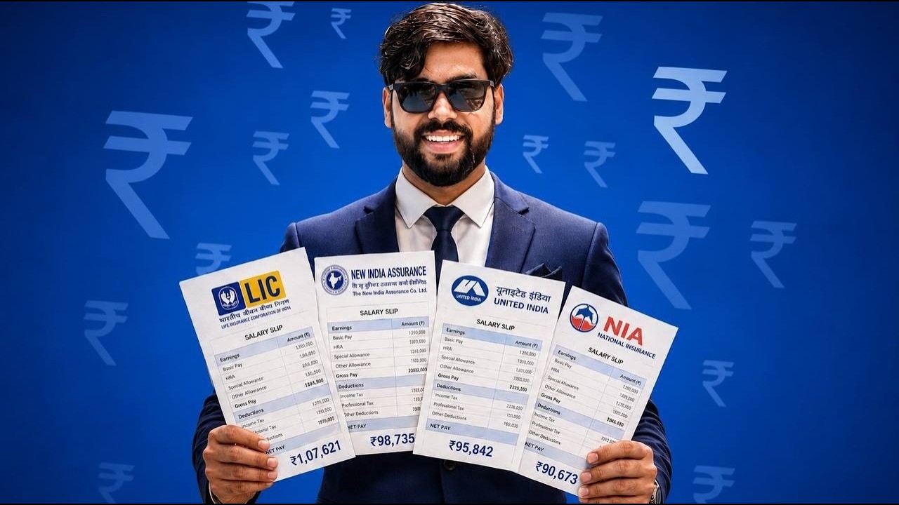 UIIC AO Salary vs LIC AAO vs PSU Banks | Salary Slip Comparison 😱