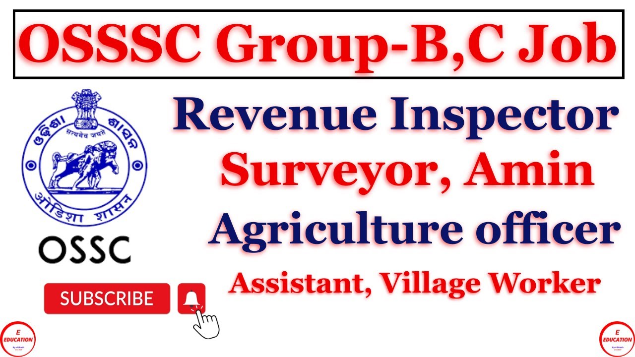 OSSSC Revenue Inspector, ARI & Amin Recruitment 2026  Apply Online  Full Details