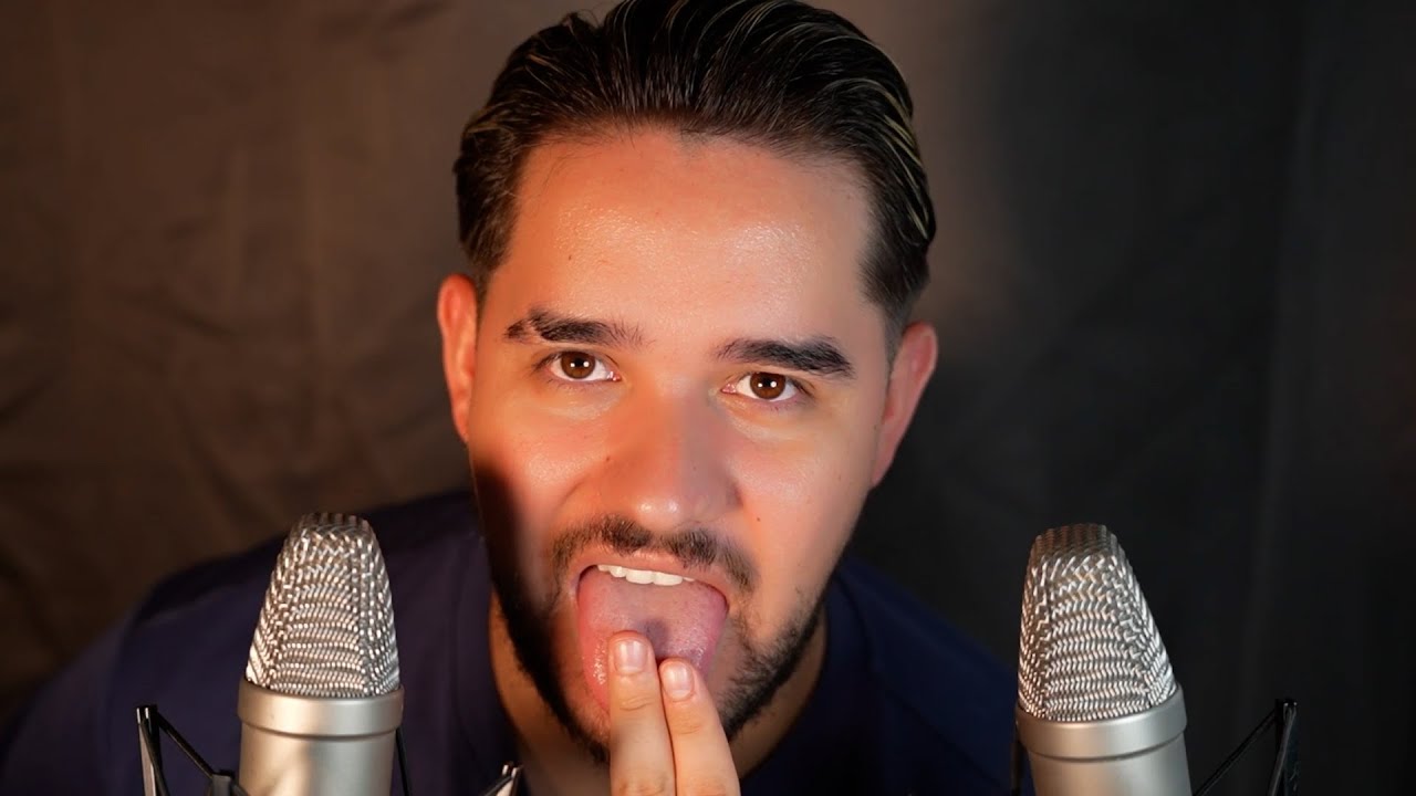 ASMR SPIT PAINTING  Y MOUTH SOUNDS BINAURAL