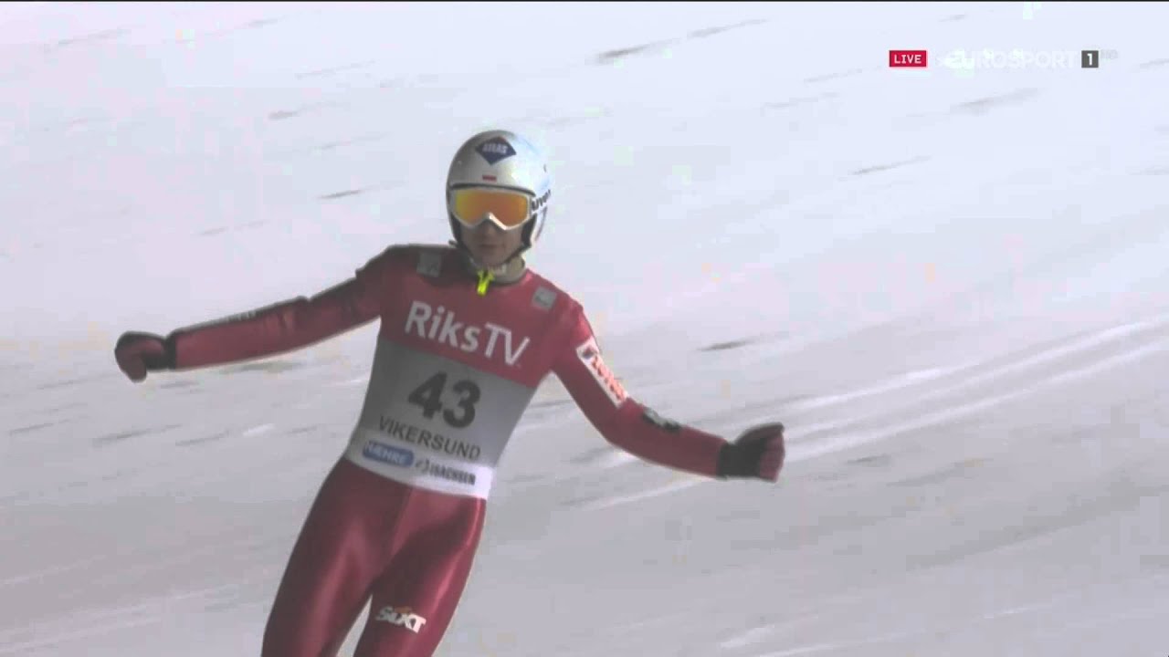 Kamil Stoch - 221m - Vikersund 2016 - II. round + polish commentary