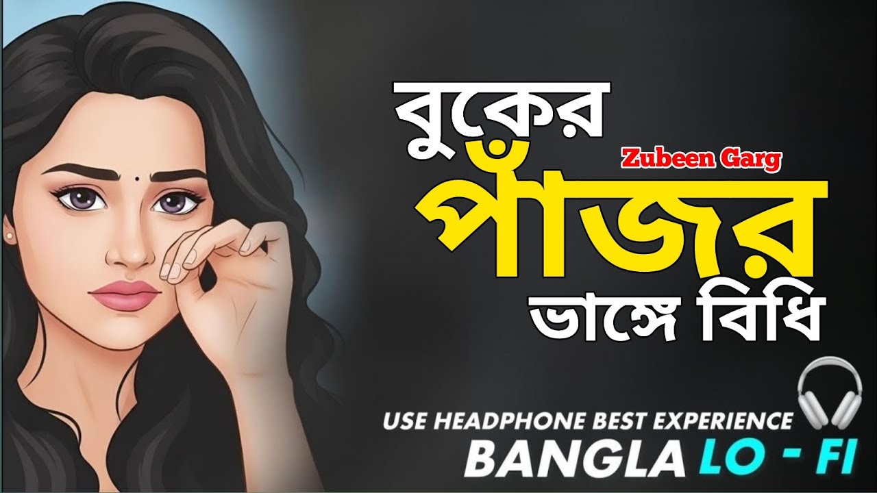 বুকের পাঁজর ভাঙ্গে বিধি | Buker Pajor Vange Bidhi [ Bengali LoFi ] Zubeen Garg | New Cover Sad Song