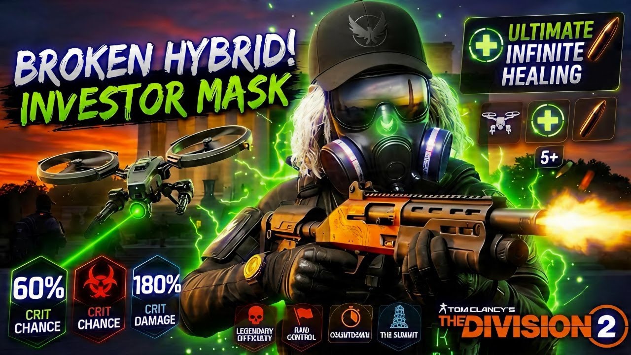 This Healing Build is TOO GOOD | Investor Mask Infinite Skill DPS HYBRID| Division 2