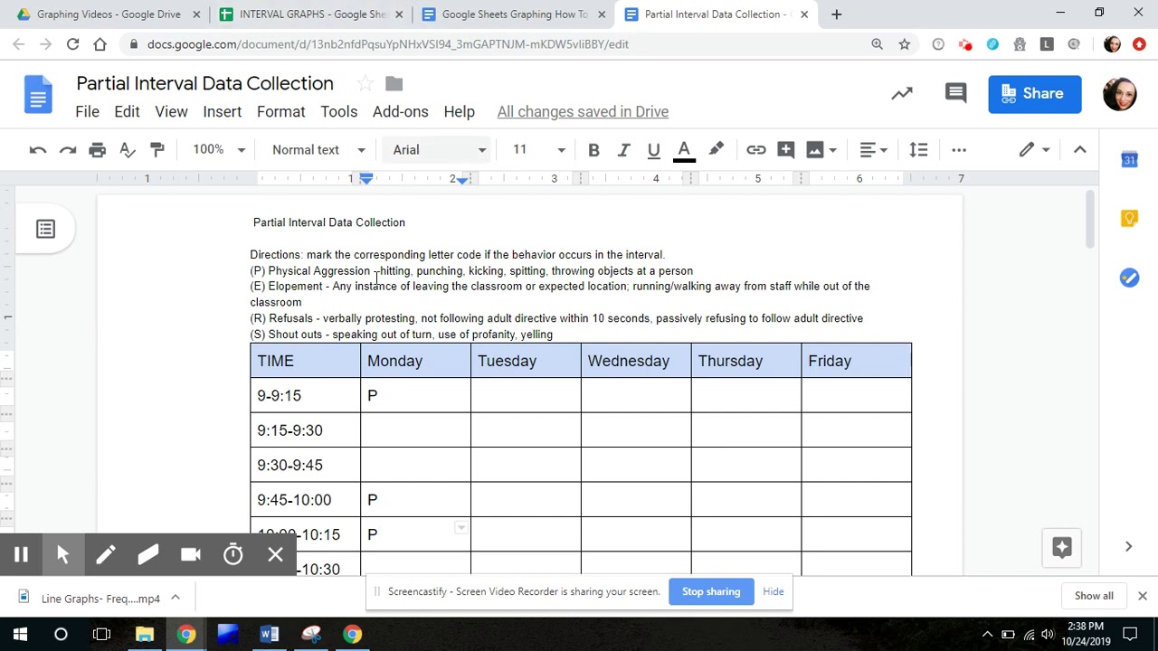 Line Graphs for Interval Data in Google Sheets