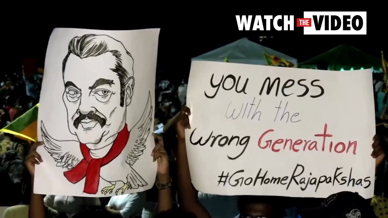Sri Lankan protests demand 'tyrant' President Rajapaksa to resign