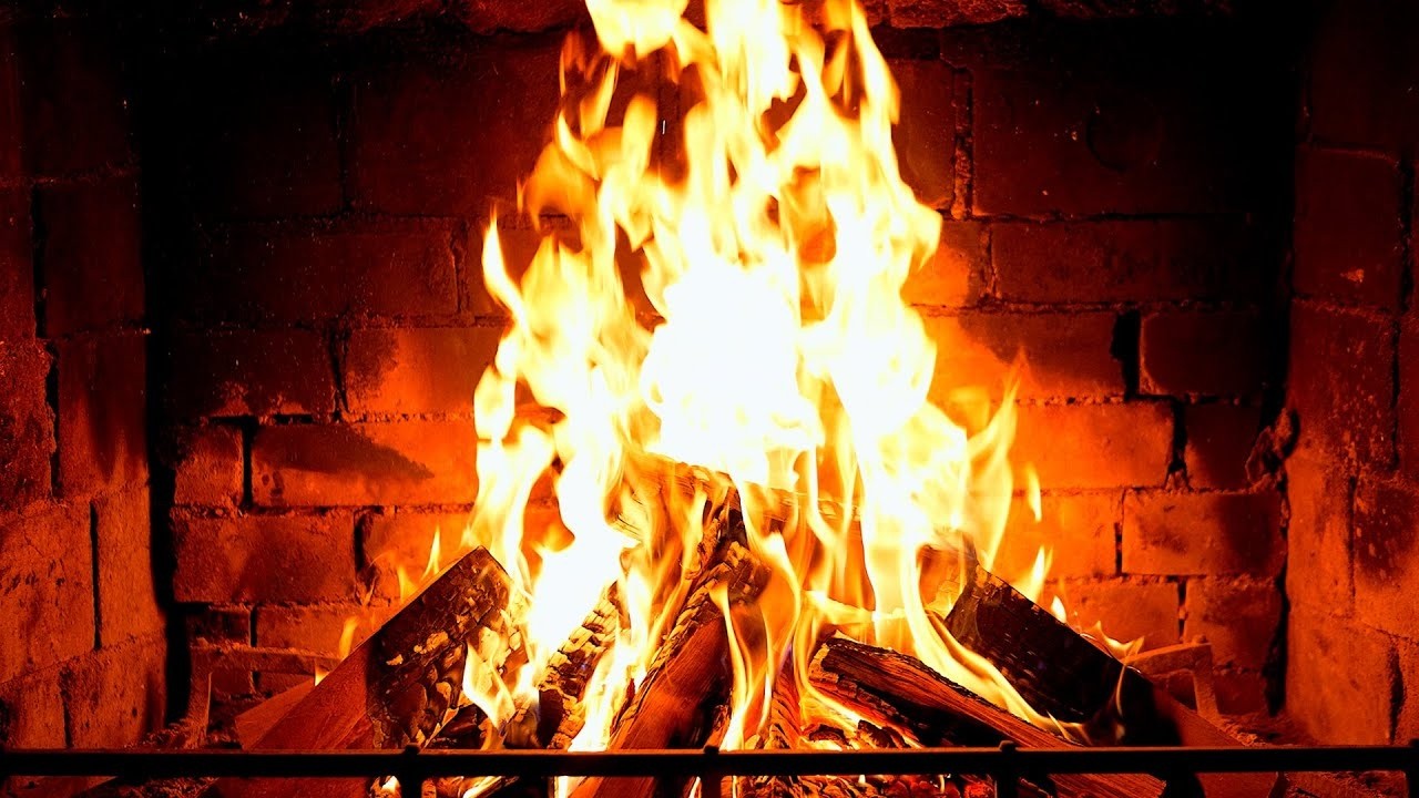 Cozy Fireplace 4K (10 HOURS) – Crackling Fire Sounds for Sleep, Relax & Study
