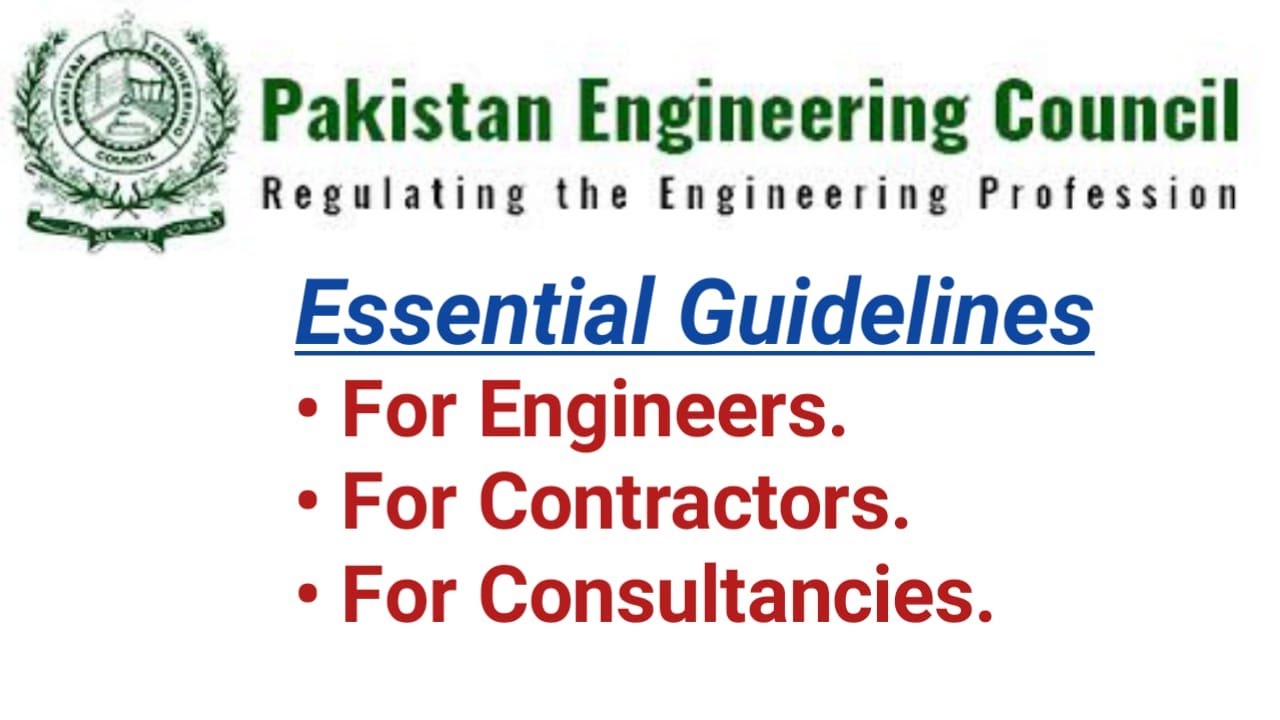 PEC basic Guidelines for Engineers Contractors in PEC | Pakistan Engineering Council