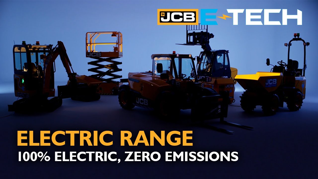 JCB E-TECH Electric Machine Range - 100% Electric, Zero Emissions