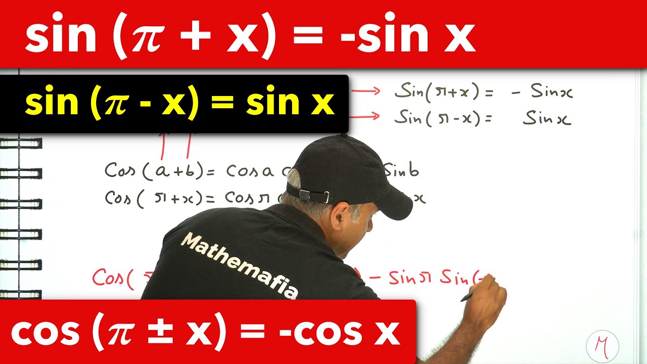 Prove that (i) sin(pi+x)=-sin x (ii) sin(pi-x)=sin x (iii) cos(pi+x)=-cos x (ii) cos(pi-x)=-cos x