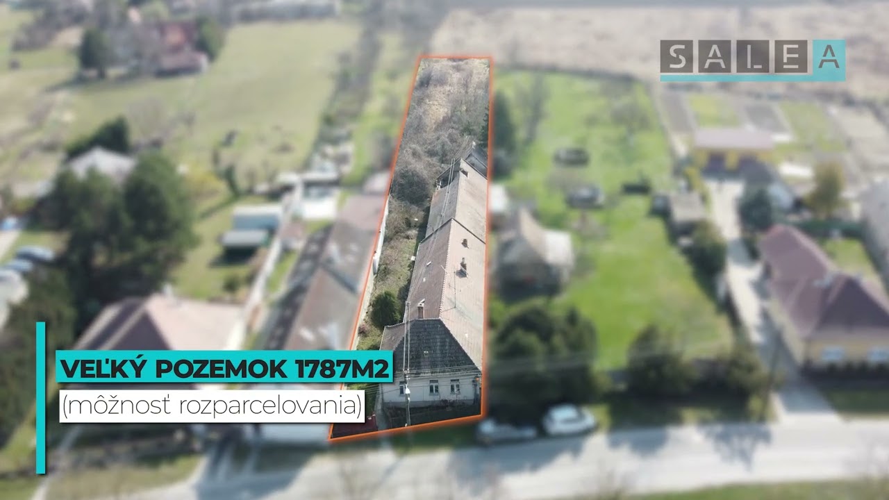 Rodinný dom, pôvodný stav, 1 787m2, Kráľová pri Senci
