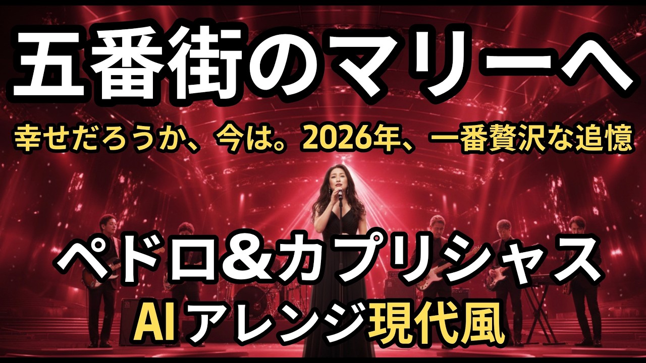 【最新AIリメイク】五番街のマリーへ : ペドロ&カプリシャス   昭和の洗練が令和の神サウンドで蘇る！