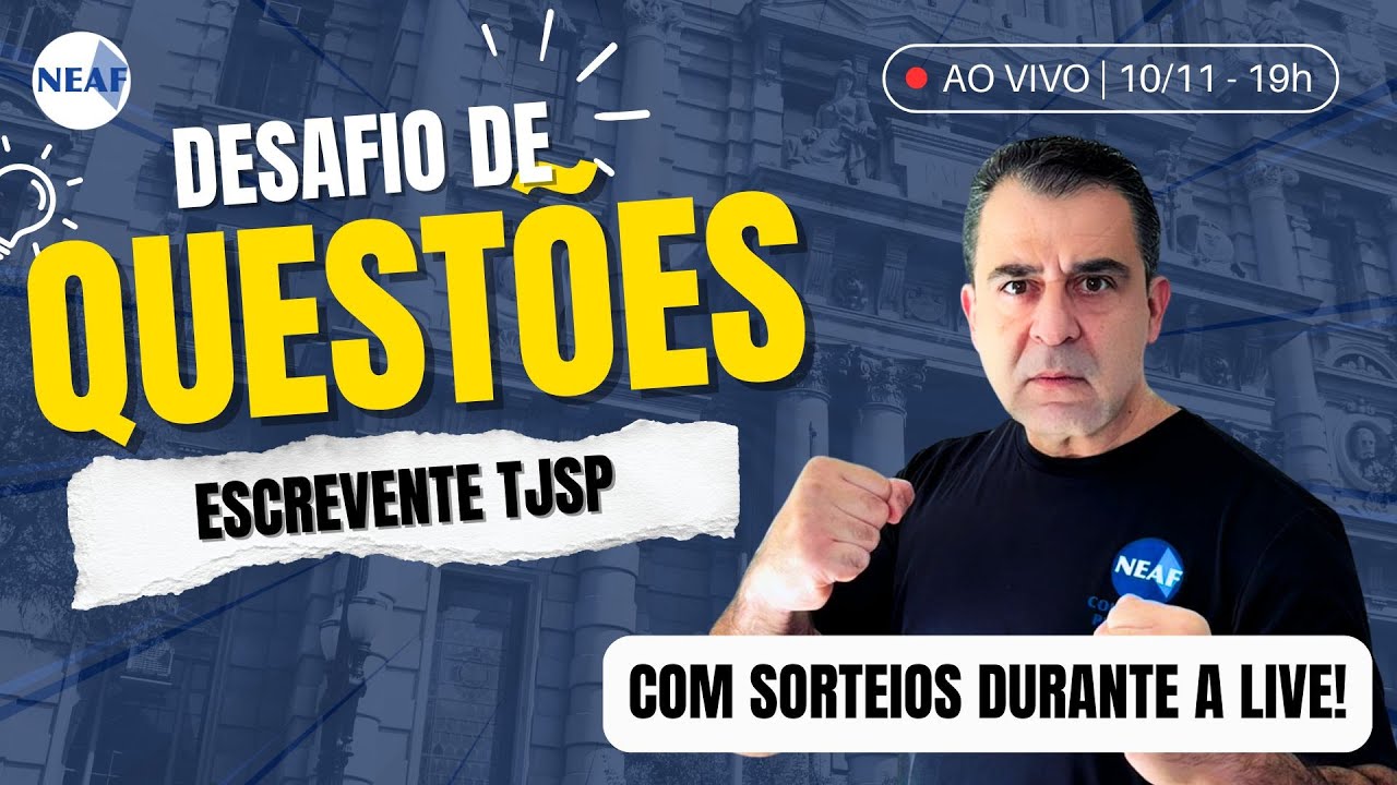 🔴 ESCREVENTE TJSP 2025 | Desafio de Quest&otilde;es do Alessandro Ferraz