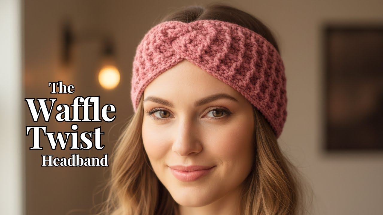 How to Crochet the Waffle Stitch Twisted Headband | Easy DIY Tutorial