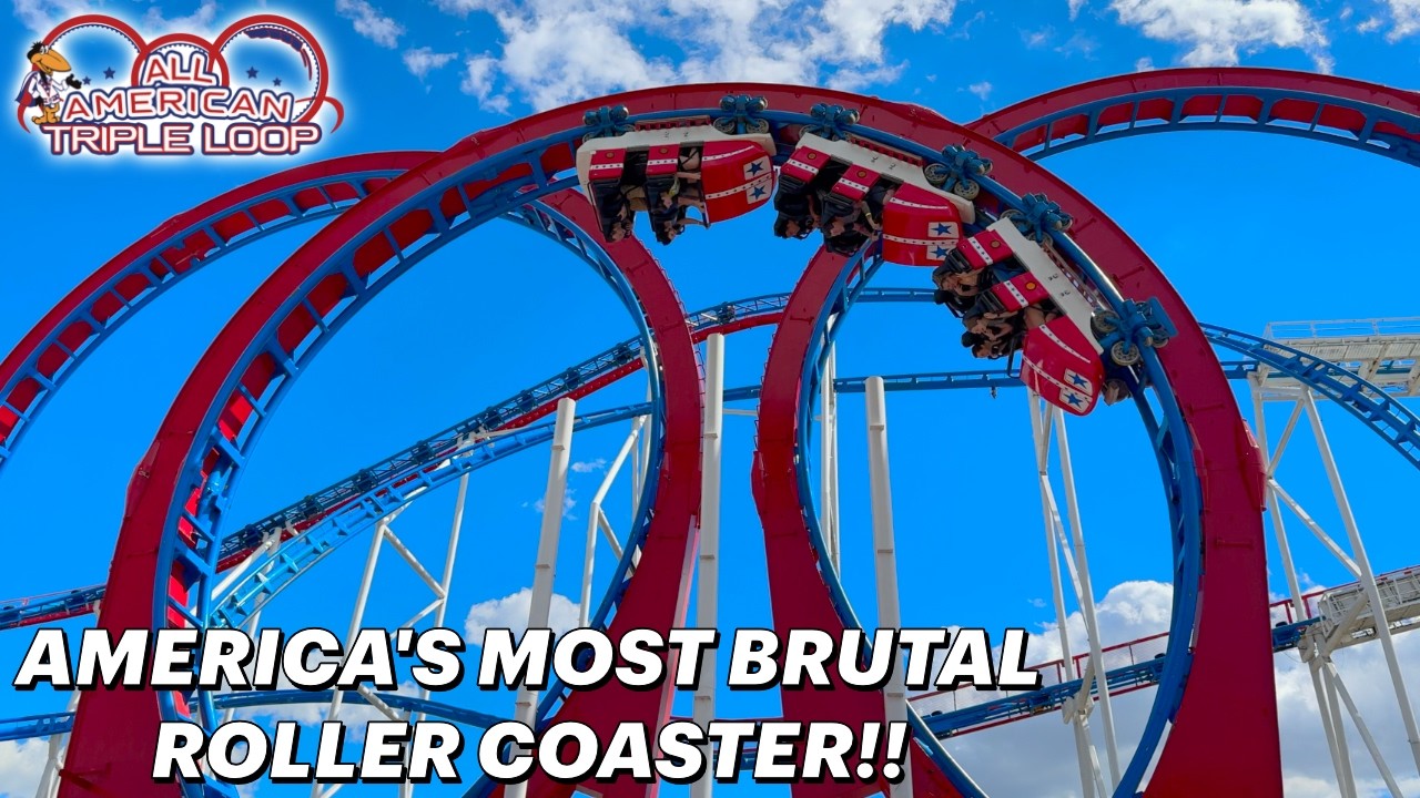 We Rode America's Most BRUTAL Roller Coaster! - The All American Triple Loop!