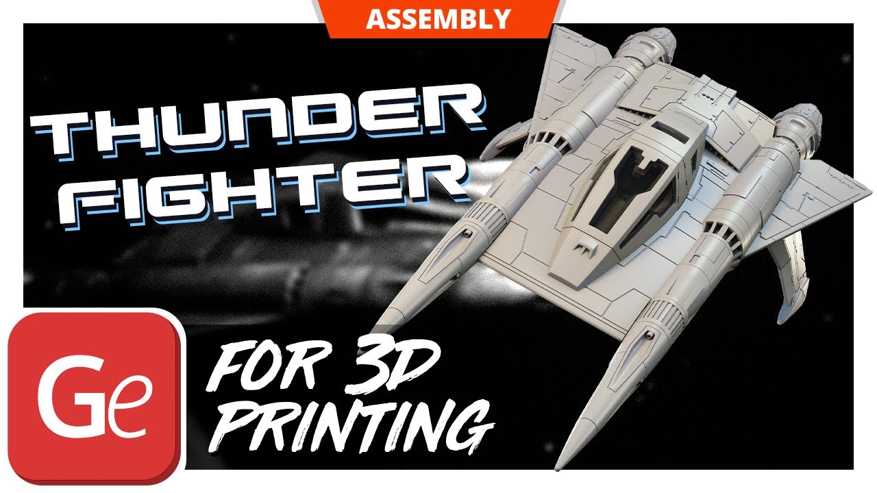 Thunder Fighter 3D Printing Model | Assembly by Gambody