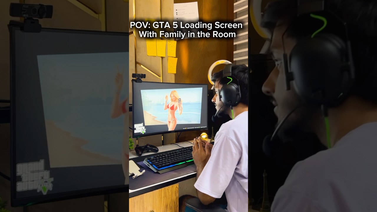 GTA 5 loading screen when your family is around 😥
