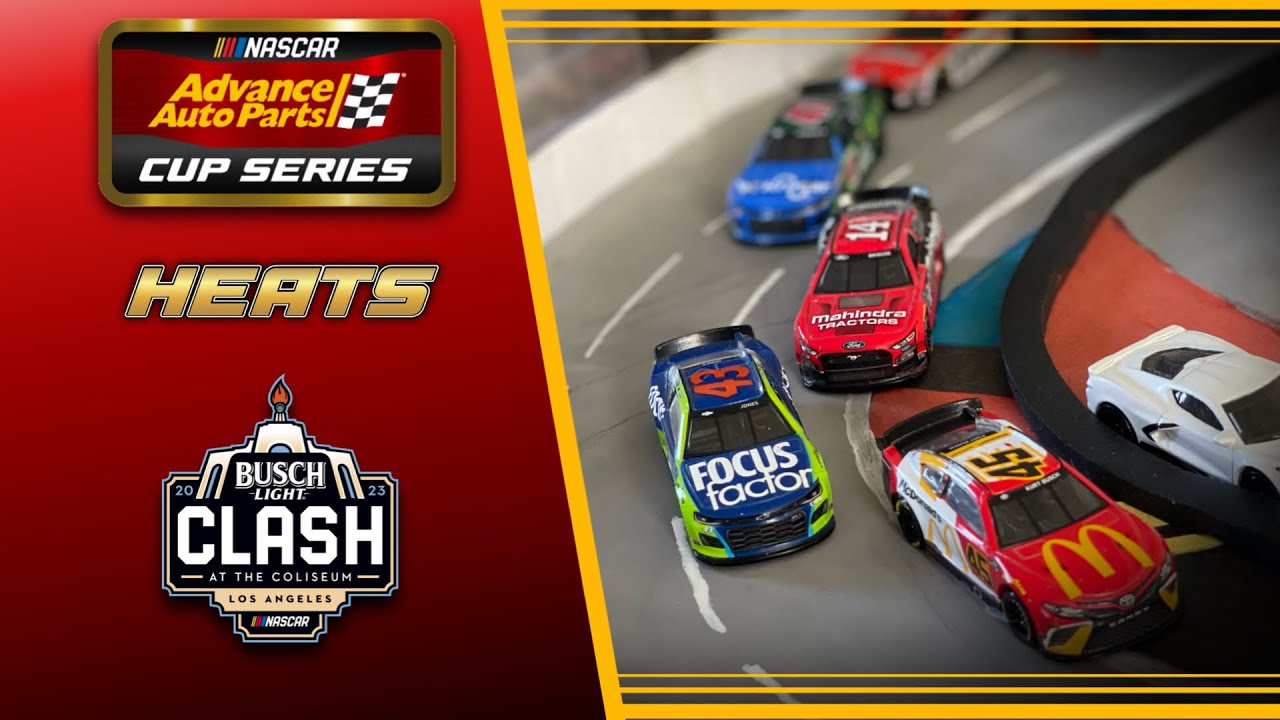 NASCAR Stop Motion: Busch Light Clash// Heat Races//AAPCS