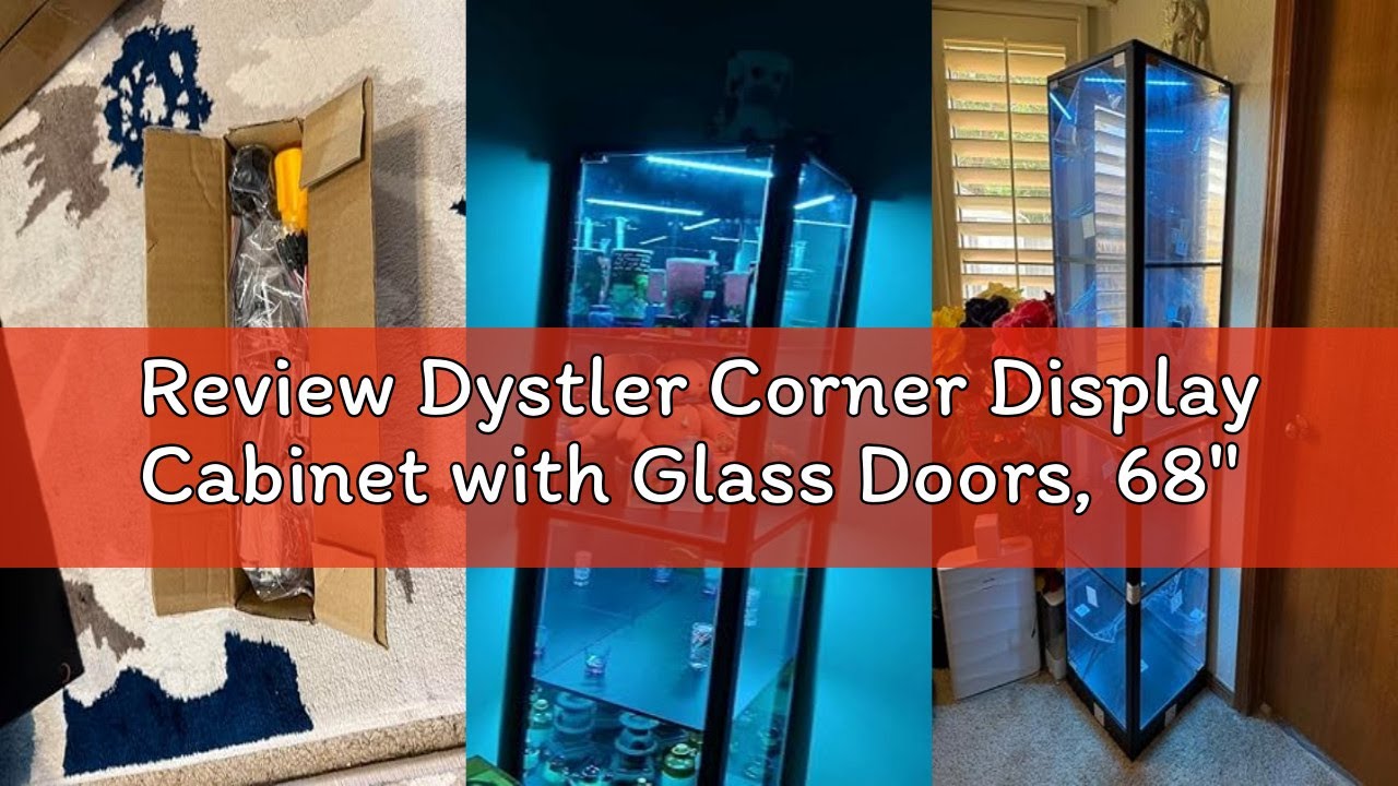 Review Dystler Corner Display Cabinet with Glass Doors, 68