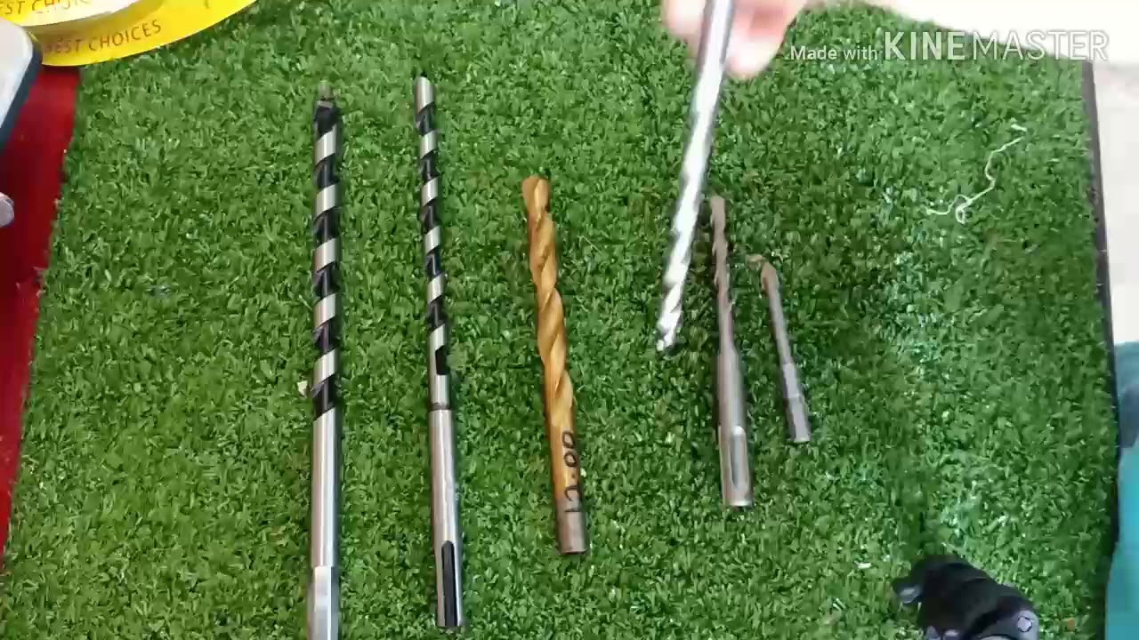 Perbezaan mata drill simen,besi,kayu dan kaca.