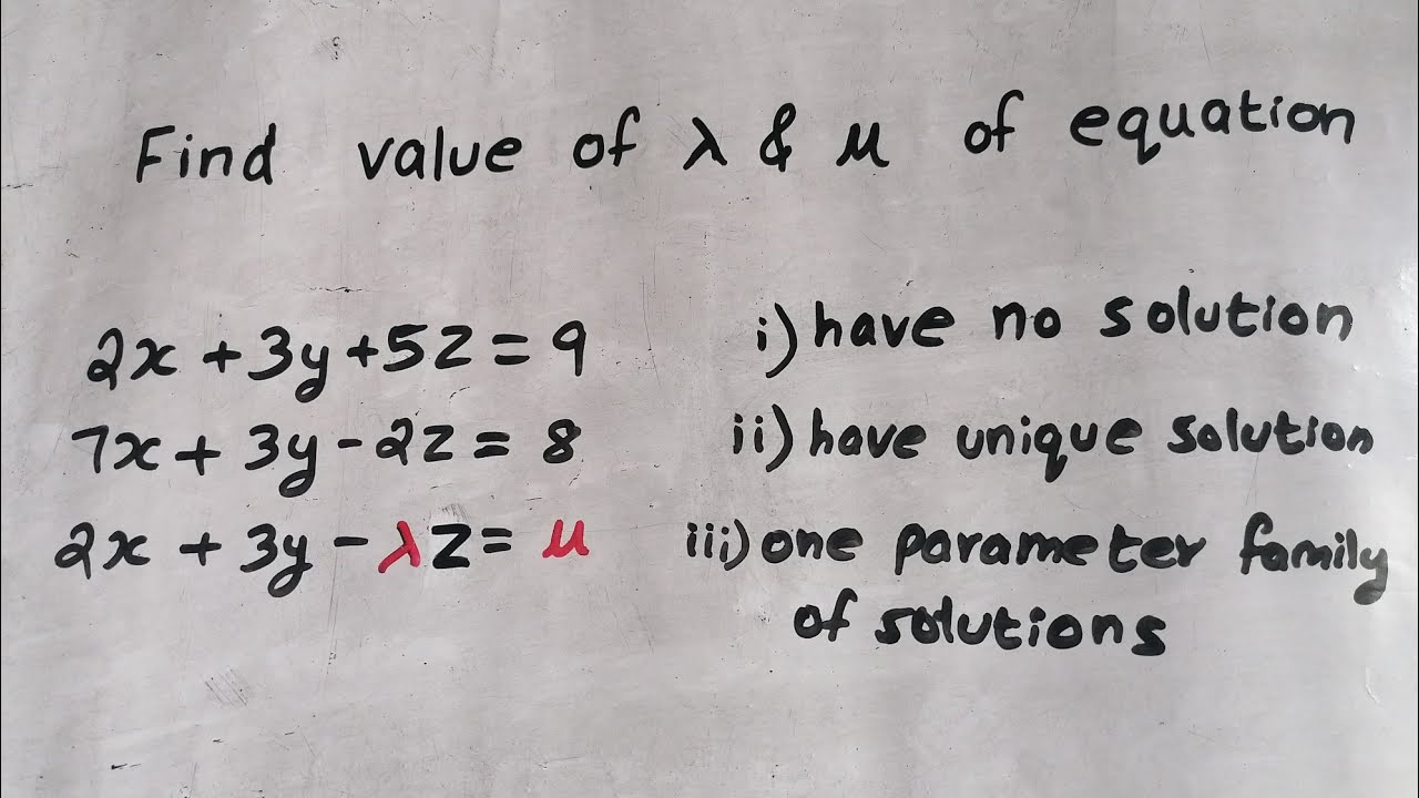 Find lambda value and check consistency