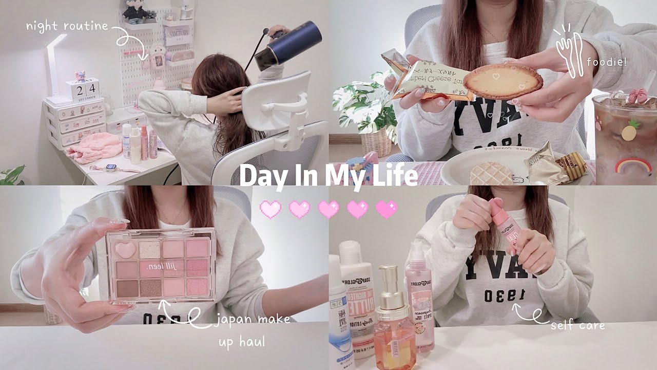 Vlog ☁️ a slow day in my life: night routine, japan make up & skincare haul, christmas date