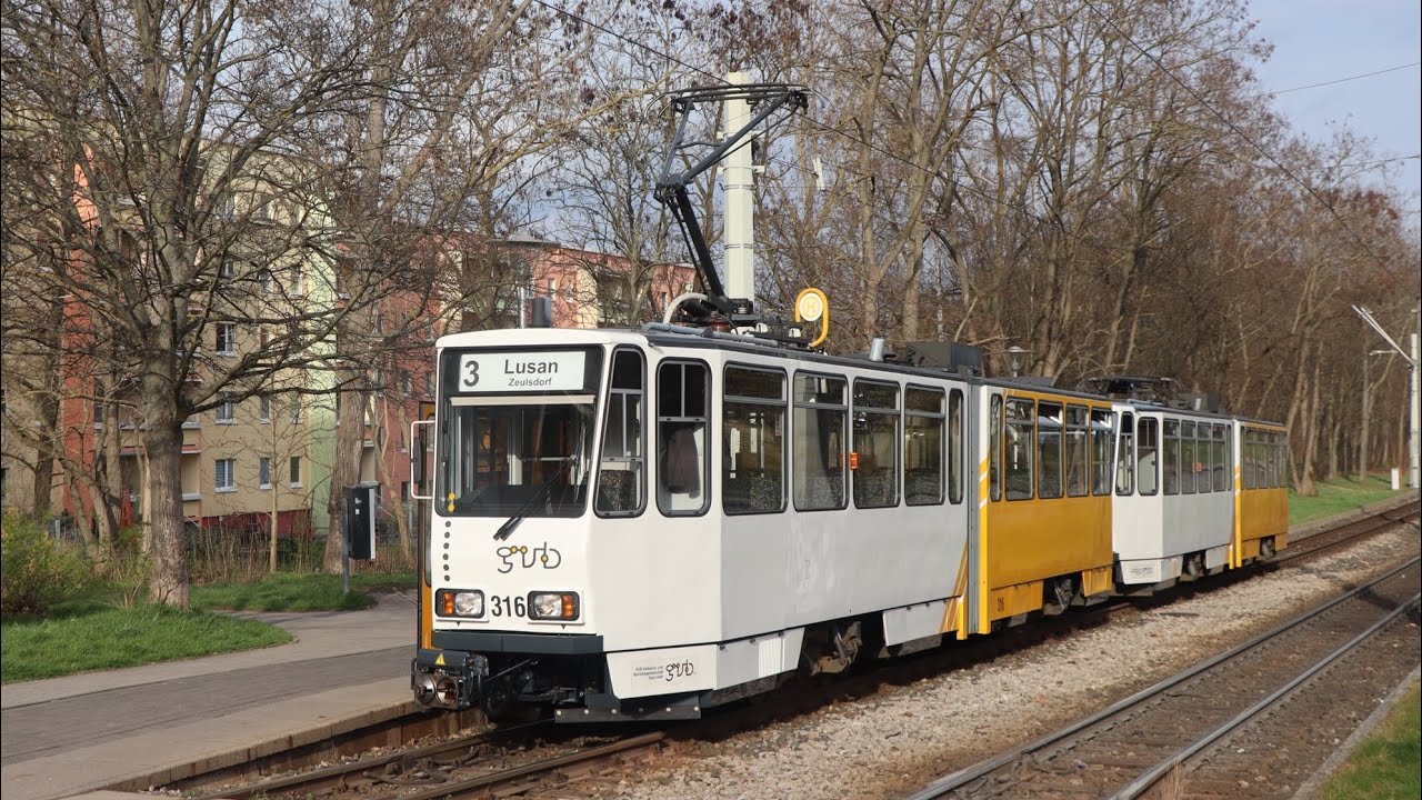 Mitfahrt KT4D 316 (Linie 3 - Lusan Zeulsdorf - Betriebshof GVB)