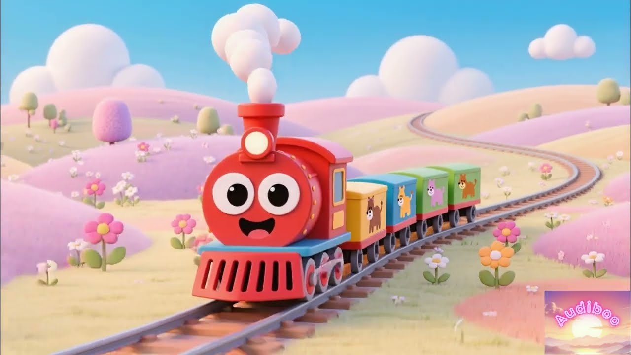 Tchou Tchou ! Voyage magique en train avec les animaux de la ferme pour les enfants
