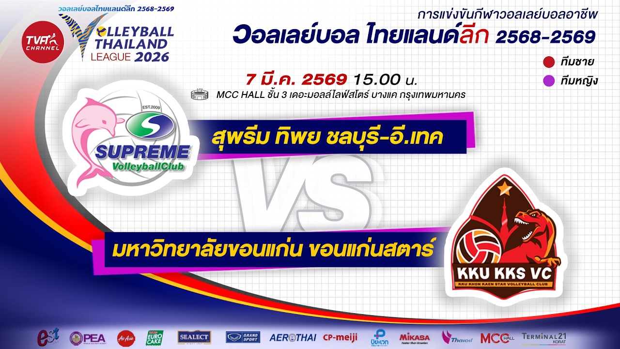 [ไฮไลท์] สุพรีม vs ขอนแก่นสตาร์ : เลก 2 TVA Channel วอลเลย์บอล ไทยแลนด์ ลีก-หลังเกมโค้ช-นักกีฬา
