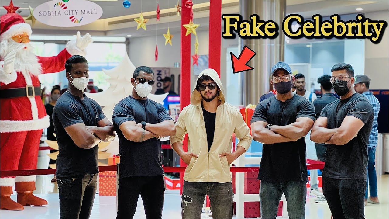 Поддельная знаменитость с розыгрышем телохранителей 🔥Торговый центр Shobha потрясает🥵 | fayizzibr...